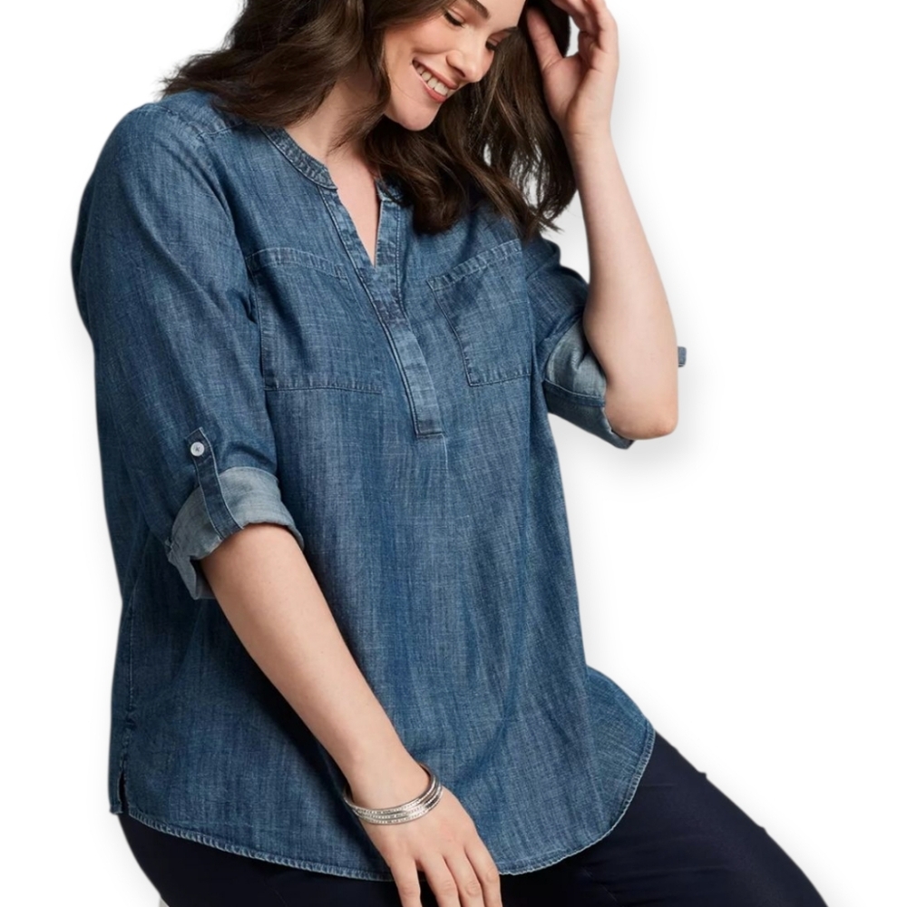 Lane Bryant Plus Denim Top